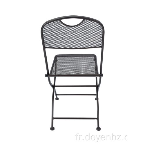 Chaise pliante en maille métallique pour extérieur/intérieur, balcon